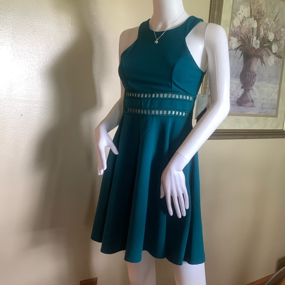 Trixxi Dresses & Skirts - Trixxi Blue Sleeveless Halter Fit and Flare Mini Dress new! 221